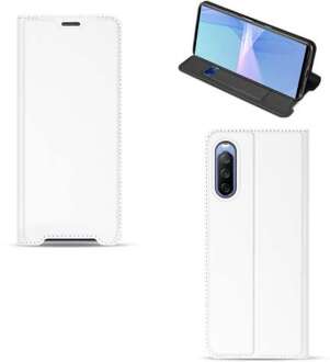 B2Ctelecom Sony Xperia 10 III Stand Case Hoesje Wit met Pashouder