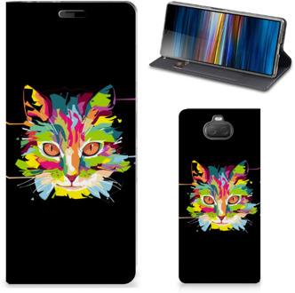 B2Ctelecom Sony Xperia 10 Magnet Case Cat Color