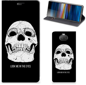 B2Ctelecom Sony Xperia 10 Mobiel BookCase Skull Eyes