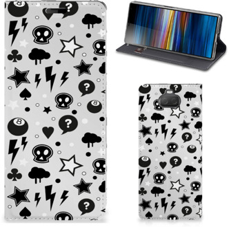 B2Ctelecom Sony Xperia 10 Mobiel BookCase Zilver Punk