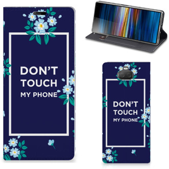 B2Ctelecom Sony Xperia 10 Plus Design Case Flowers Blue DTMP