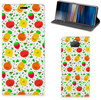 B2Ctelecom Sony Xperia 10 Plus Flip Style Cover Fruits