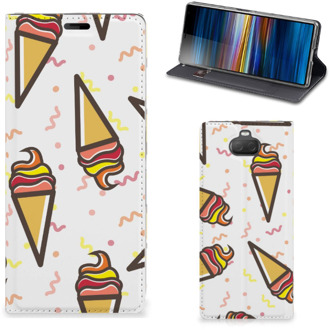 B2Ctelecom Sony Xperia 10 Plus Flip Style Cover Icecream