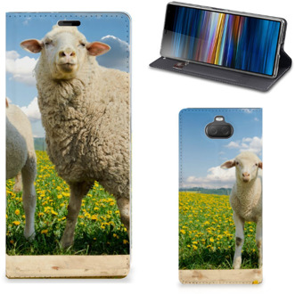 B2Ctelecom Sony Xperia 10 Plus Hoesje maken Schaap en Lammetje