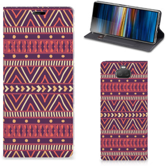 B2Ctelecom Sony Xperia 10 + Hoesje met Magneet Aztec Purple