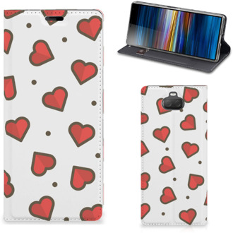 B2Ctelecom Sony Xperia 10 Plus Hoesje met Magneet Hearts