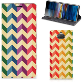 B2Ctelecom Sony Xperia 10 Plus Hoesje met Magneet Zigzag Color