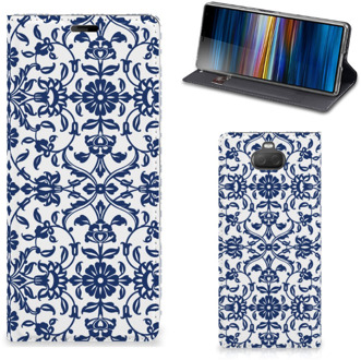 B2Ctelecom Sony Xperia 10 Plus Smart Cover Flower Blue