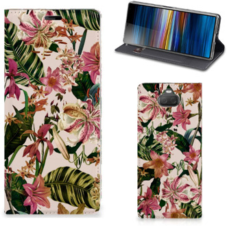 B2Ctelecom Sony Xperia 10 Plus Smart Cover Flowers