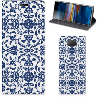 B2Ctelecom Sony Xperia 10 Smart Cover Flower Blue