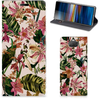 B2Ctelecom Sony Xperia 10 Smart Cover Flowers