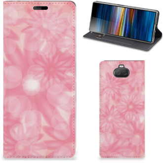 B2Ctelecom Sony Xperia 10 Smart Cover Spring Flowers