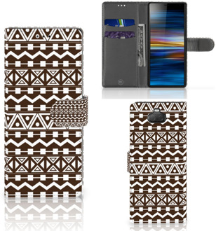 B2Ctelecom Sony Xperia 10 Telefoon Hoesje Aztec Bruin