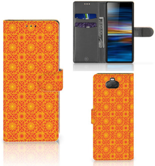 B2Ctelecom Sony Xperia 10 Telefoon Hoesje Batik Orange