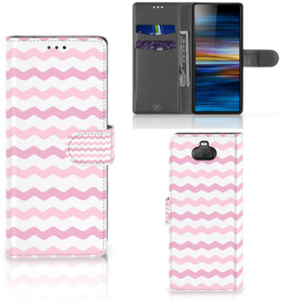 B2Ctelecom Sony Xperia 10 Telefoon Hoesje Waves Roze