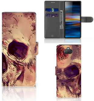 B2Ctelecom Sony Xperia 10 Telefoonhoesje met Naam Skullhead