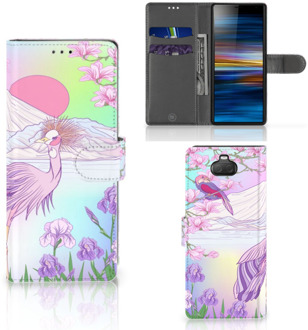 B2Ctelecom Sony Xperia 10 Telefoonhoesje met Pasjes Bird