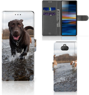 B2Ctelecom Sony Xperia 10 Telefoonhoesje met Pasjes Honden Labrador