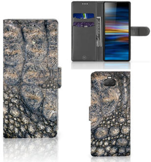 B2Ctelecom Sony Xperia 10 Telefoonhoesje met Pasjes Krokodillenprint