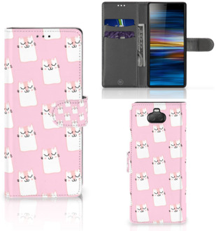 B2Ctelecom Sony Xperia 10 Telefoonhoesje met Pasjes Sleeping Cats