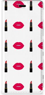 B2Ctelecom Sony Xperia 5 Hoesje met Magneet Lipstick Kiss