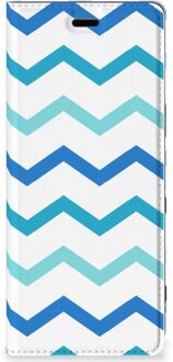 B2Ctelecom Sony Xperia 5 Hoesje met Magneet Zigzag Blauw