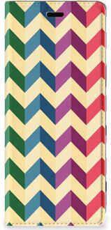 B2Ctelecom Sony Xperia 5 Hoesje met Magneet Zigzag Color