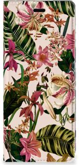 B2Ctelecom Sony Xperia 5 Smart Cover Flowers