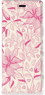 B2Ctelecom Sony Xperia 5 Smart Cover Pink Flowers