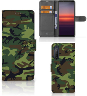 B2Ctelecom Sony Xperia 5II Portemonnee hoesje Army Dark