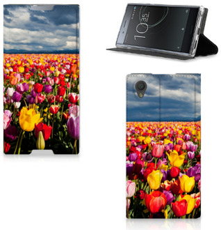 B2Ctelecom Sony Xperia L1 Flip Cover Tulpen