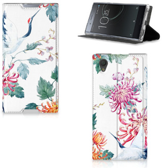 B2Ctelecom Sony Xperia L1 Standcase Hoesje Bird Flowers