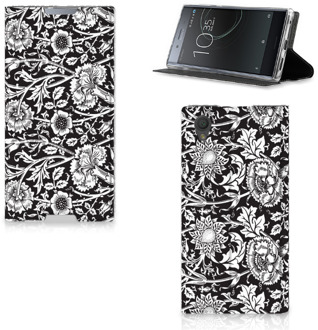 B2Ctelecom Sony Xperia L1 Standcase Hoesje Black Flowers