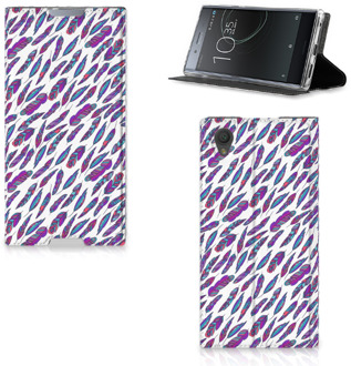 B2Ctelecom Sony Xperia L1 Standcase Hoesje Design Feathers Color