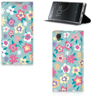 B2Ctelecom Sony Xperia L1 Standcase Hoesje Design Flower Power