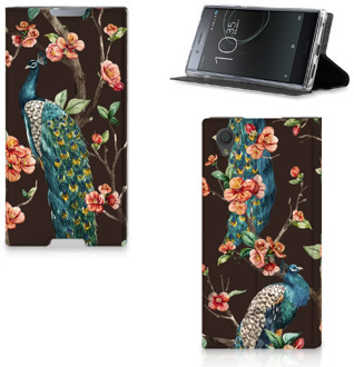 B2Ctelecom Sony Xperia L1 Standcase Hoesje Design Pauw met Bloemen