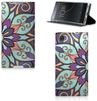 B2Ctelecom Sony Xperia L1 Standcase Hoesje Design Purple Flower