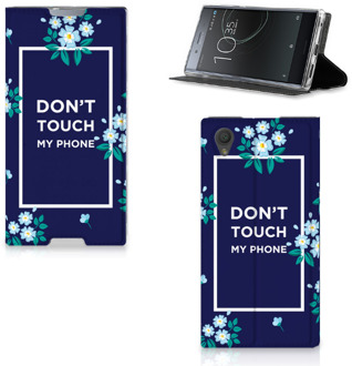 B2Ctelecom Sony Xperia L1 Standcase Hoesje Flowers Blue DTMP