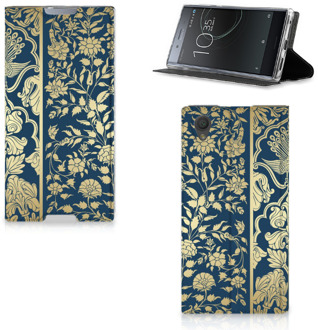 B2Ctelecom Sony Xperia L1 Standcase Hoesje Golden Flowers