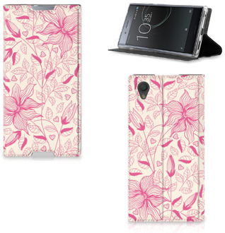 B2Ctelecom Sony Xperia L1 Standcase Hoesje Pink Flowers