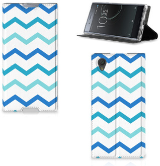 B2Ctelecom Sony Xperia L1 Standcase Hoesje Zigzag Blauw