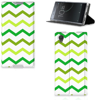 B2Ctelecom Sony Xperia L1 Standcase Hoesje Zigzag Groen