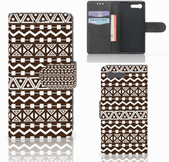 B2Ctelecom Sony Xperia X Compact Bookcase Aztec Brown