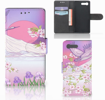 B2Ctelecom Sony Xperia X Compact Bookcase Bird Flying