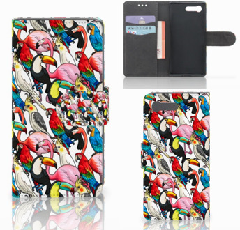 B2Ctelecom Sony Xperia X Compact Bookcase Birds