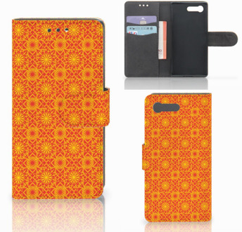 B2Ctelecom Sony Xperia X Compact Bookcase Design Batik Orange