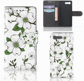 B2Ctelecom Sony Xperia X Compact Bookcase Design Dogwood Flowers