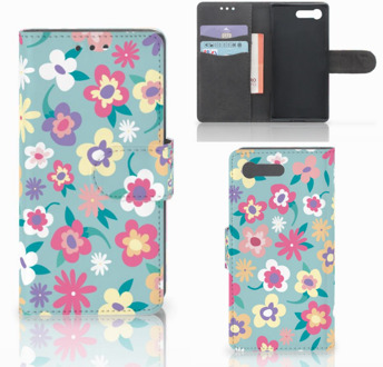 B2Ctelecom Sony Xperia X Compact Bookcase Design Flower Power