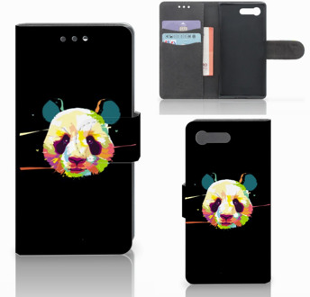 B2Ctelecom Sony Xperia X Compact Bookcase Design Panda Color