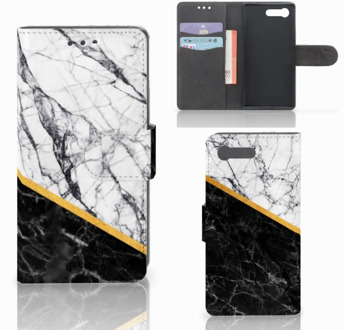 B2Ctelecom Sony Xperia X Compact Bookcase Marble White Black